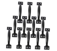 NUOBESTY 12pcs Black Vintage Bow Cabinet Pull Handles Rustproof Drawer Door Grips Retro Arched Design for Furniture Gates and Wardrobes Minimalist Style