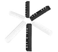NUOBESTY 12pcs Bookmark Ruler Page Marker Ruler Pp Black Multi-Function for A5 A6 A7 6-Hole Ring Binders, Students and Readers, Day Planners and Travelers