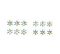 NUOBESTY 12pcs Bulk Flowers for Crafts Rhinestone Embellishments Enamel Flower Decorations for Diy Projects and Home Decor