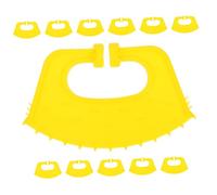 NUOBESTY 12pcs Calf Weaner Nose Clip for Farm Livestock Yellow Plastic Cow Nose Thorn for Movement Control Smooth Weaning Process Enhances Cattle Management and Safety