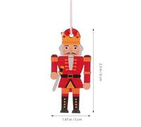 NUOBESTY 12pcs Colorful Wooden Nutcracker Soldier Hanging Ornaments Four-grid Set Party Decorations Christmas Tree Outdoor Wood Decor and Festive Home