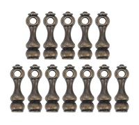 NUOBESTY 12pcs Connector Hardware Furniture Accessories for Glass Railing Post Assembly Hole Zinc Alloy Joint Connectors for Wine Cabinets and Serving Carts