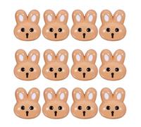 NUOBESTY 12pcs Cute Rabbit Buttons Resin Baby Cardigan Pins Cartoon Animal Buttons for Clothing Decorative Pack