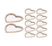 NUOBESTY 12pcs Heart-shaped Mirror Phone Case Adhesive Mirrored Stickers for Phone Case Decoration Portable Selfie Mirror for Smartphone Stick for Back
