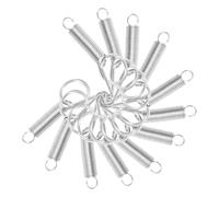 NUOBESTY 12pcs Large Stainless Steel Spring Hooks for Rabbit and Bird Cage Doors Metal Cage Latch Hooks for Pet Supplies Sturdy Home and Outdoor Fixing Accessories