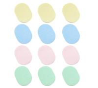 NUOBESTY 12pcs Makeup Facial Sponges Gentle Portable Cosmetic Face Cleaning Sponge with Simple and Compact Design for Daily Use Random Style