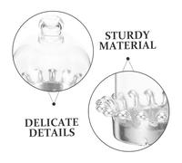 NUOBESTY 12pcs Mini European Style Candy Boxes with Clear Dome and Silver Base Wedding Favor Candy Packaging for Chocolates Macaroons and Small Treats Elegant Party Decor