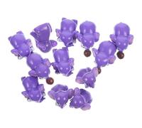 NUOBESTY 12pcs Mini Resin Elephant Figurines Set, Small Animal Decor for Home Garden DIY Micro Landscape, Assorted Number 1, 2, 3 4pcs Each for Tabletop Decoration