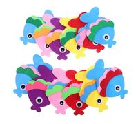 NUOBESTY 12pcs Nonwoven Fabric Fish Hanging Decorations Mediterranean Nautical Wall Ornaments for Classroom Beach-themed Party Hallway and Retail Store Ocean Decor