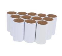 NUOBESTY 12pcs Paper Tube Making Materials Empty Lip Balm Tubes Paper Cylinder Tubes Postal Tubes Toilet Paper Tubes Cardboard Cylinder Round Cardboard Tubes Small Cardboard Tubes Toy White