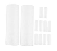 NUOBESTY 12PCS Polystyrene Craft Foam Tubes Cylinders for DIY Floral Modeling Lightweight Friendly Foam Stems with Smooth Surface for Early Education and Art Projects