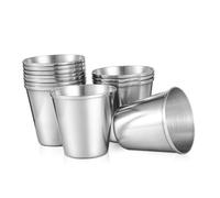 NUOBESTY 12pcs Portable Stainless Steel Liquor Cups Drinking for Bars Camping and Home Use Compact Design for Spirits and Sauces
