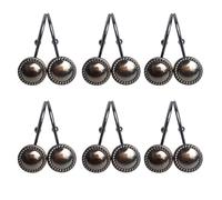 NUOBESTY 12pcs Shower Curtain Rings Glide Rings Iron Sturdy Stylish Contemporary Style Protect The Rod Bathroom Curtain Hooks for Home