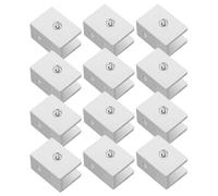 NUOBESTY 12pcs Silver Glass Clamp Bracket for Wall Mounted Floating Shelf Support, Heavy Duty Aluminum Alloy Shelf Brackets with Universal Compatibility Fits 8-10mm Panels, for Glass