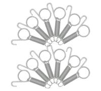 NUOBESTY 12pcs Spring-Latch Hooks for and Bird Cages Stainless Steel Door Spring Hooks for Outdoor Birdhouses and Pet Cage Door Locks