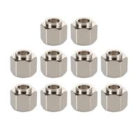 NUOBESTY 12pcs Stainless Steel Eccentric Spacers Hexagonal Eccentric Nuts with 5mm Bore 6mm Height Silver Nickel-plated Carbon Steel 3d Printer Parts for V Wheel Adjustment