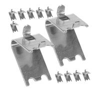 NUOBESTY 12pcs Stainless Steel Fridge Shelf Support Clamps Thickened 1.5mm Cooler Shelf Brace Hooks Refrigerator Freezer Storage Organizer Accessories