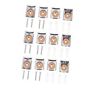 NUOBESTY 12Pcs Stainless Steel Mirror Mounting Clips with Screws and Wall Anchors Durable Wear Resistant Mirror Hangers for Bathroom and Living Room Wall Installation