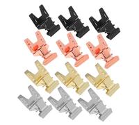 NUOBESTY 12PCS Stainless Steel Rotatable Sign Clips for Bakery and Retail Resistant Metal Price Tag Holders for Baskets Shelves Counters and Compact Label Display Clamps in Silver Rose Gold