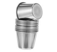 NUOBESTY 12pcs Stainless Steel Shot Glasses Mini Dipping Sauce Cups Small Drinking Tumblers for Travel Camp Barware Vessel (45ml)