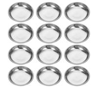 NUOBESTY 12pcs Stainless Steel Small Prep Bowls 8cm Round Mini Appetizer Plates Food Prep Bowls for Sauce Dipping and Ingredient Serving in Kitchen