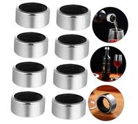 NUOBESTY 12Pcs Stainless Steel Wine Bottle Drip Rings Drip Collar Polished Leak Prevention for Home Bar Restaurant Use