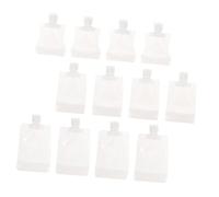 NUOBESTY 12PCS Travel Lotion Dispensing Bags Set with Suction Spout, Portable Refillable Emulsion Sub Bags, 30ml/50ml/100ml Leakproof Small Travel Containers for Toiletries