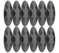 NUOBESTY 12pcs Vintage Black Vinyl Record Wall Art Decor, Lightweight Plastic Retro Music Discs for Home Wall Decoration, Easy Installation, for Vintage Music Parties and Home Aesthetic