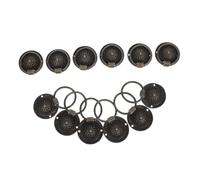 NUOBESTY 12PCS Vintage Zinc Alloy Drawer Ring Pull Handles European Style Antique Bronze Cabinet Door Knobs for Wardrobe Cupboard Dresser Fingerprint Resistant Durable Hardware
