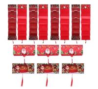 NUOBESTY 12pcs Xmas Money Card Envelopes with Slots DIY Cash Holder for Christmas Party Favors Red Festive Cash Organizers for Boys and Exchange