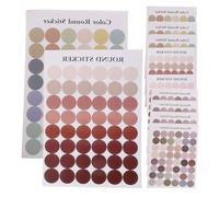 NUOBESTY 12sheets Colorful Dot Seal Stickers Easy Peel Adhesive for Scrapbooking Envelopes and Wrapping for Greeting Cards and Packaging Earth Tones Colors