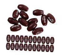 NUOBESTY 150pcs Acrylic Rugby Beads Sports Shaped Loose Ball Beads for DIY Jewelry Making Multipurpose Craft for Necklaces Bracelets and Home Decor Projects