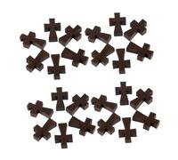 NUOBESTY 150pcs Natural Wooden Cross Pendants Small Charms for DIY Necklace Jewelry Making Solid Wood Craft Supplies for Religious Projects Smooth Finish for Creative Freedom