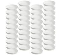 NUOBESTY 150pcs Paper Cup Lids White Disposable Drink Covers for Coffee Shops and Bars, Stackable Paper Cup Protectors to Keep Flies Away