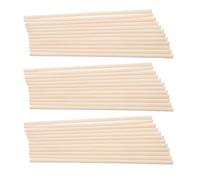 NUOBESTY 150pcs Unfinished Natural Wood Dowel Rods for Crafting DIY Projects Macrame Sticks Cake Support and Decorative Wood Craft Dowels Bulk Pack for Creative Workshops and Classroom Use