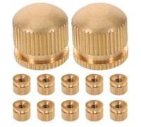 NUOBESTY 15pcs Pure Copper Ceiling Fixture Caps M4 Threaded Lamp Shade Nut Screws for Chandeliers Pendant Lights and Wall Sconces Replacement Light Fixture Screw Caps