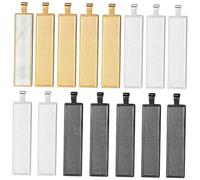 NUOBESTY 15Pcs Rectangle Pendants for Jewelry Making Durable DIY Craft Charms Versatile Necklace Charms for Creative Accessory Design