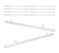 NUOBESTY 15pcs Trade Show Banner Hanger Rail Poster Hanger Rail 30cm PVC Plastic Adjustable Display Powerful Adhesive Hooks Outdoor Retail