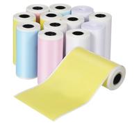 NUOBESTY 16 Rolls Mini Thermal Printer Label Paper with Adhesive Stickers in White and Color Clear Fade-Resistant Printing for Portable Mini Printers Compact for Office and Home Use