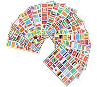 NUOBESTY 16 Sheets European Country Flag Stickers Decorative World Flag Decals Self-Adhesive Cheer up Stickers