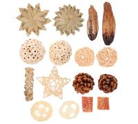 NUOBESTY 16pcs Natural Rattan Bird Chewing Set Palm Leaf Balls for Parakeet and Parrot Foraging, Shredding, and Cage Play