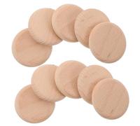 NUOBESTY 16PCS Unfinished Wood Circles Natural Round Discs for DIY Crafts Chinese Chess Pieces Board Game Ornaments Hand Carved Wood Coins for Art Projects