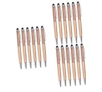 NUOBESTY 18pcs Stylus Pen Glitter and Diamond for Tablet and Touch Screen Use School and Office Stationery Metallic Gold