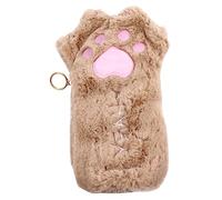 NUOBESTY 1pc Adorable Pen Bag Plush Pencil Case for Boys and Girls Convenient Stationery Organizer for School Makeup Storage Lightweight and Compact Design Brown