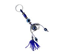 NUOBESTY 1pc Amulet Decoration Ornament Luck Purse Home for Style Blue Shui Keyring Office Feng Glass Chic Car Keychain Turkish Eye Islamic Hand Bag Woman Decor Hamsa Lucky and