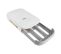 NUOBESTY 1pc Egg Organizer Storage Bin for Refrigerator Stackable Drawer Design Space Saving Egg Container with Strong Air Permeability for Long Term Freshness Ivory White