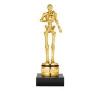 NUOBESTY 1Pc Golden Skeleton with Pumpkin Trophy Cup Halloween Best Costume Trophy for Halloween Costume Contest Prizes Party Awards Decorations