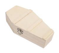 NUOBESTY 1PC Halloween Coffin Box Halloween Coffin Decor, Trinket Boxes Container, Wooden Coffin Ring Box for Party Favor Jewelry