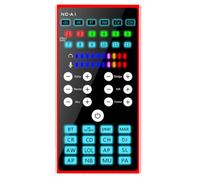 NUOBESTY 1Pc Mobile Phone Sound Mixer with Dual Dsp Noise Reduction for Live Broadcasting and Entertainment Durable Design Easy to Use Sound Card for Streaming and Recording