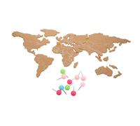 NUOBESTY 1set Cork Board World Map Self-Adhesive Wall Decor Lightweight Decorative Map for Smooth Surfaces Easy to Install Wall Art for Home and Office Decoration